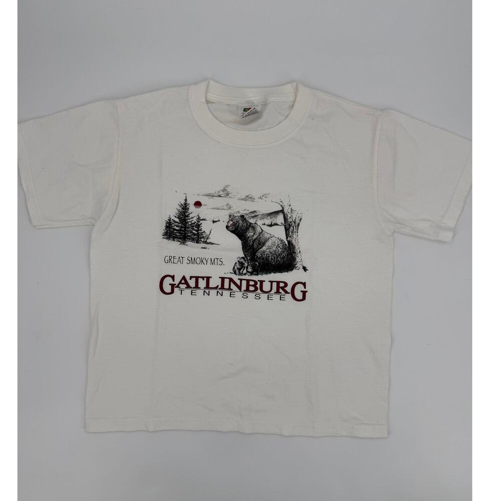 Fruit of Loom Gatlinburg Tennessee Bear T-Shirt Youth 10/12 Great Smoky Mts